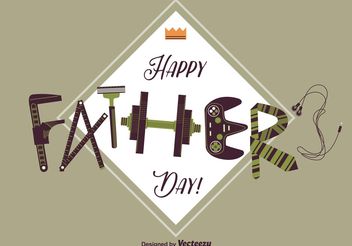 Happy Fathers Day Card - Kostenloses vector #158483